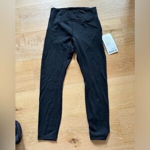 NWT black lululemon instill high rise tights 25” - size 6